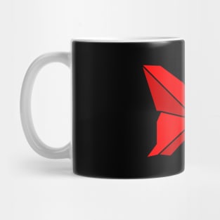 Red Origami Butterfly Mug